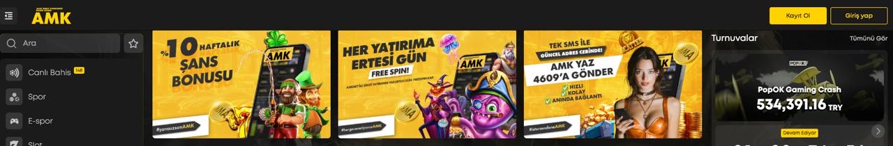 Amkbet Casino Dünyası
